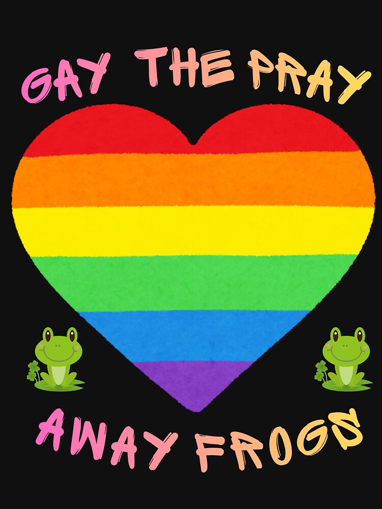 Gay The Pray Away Frogs Vintage Pride by BeardWave