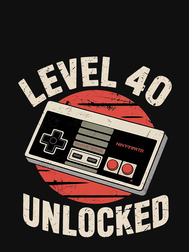 Level 40 Unlocked Video Gamer 40th Birthday by FadeOfThrone