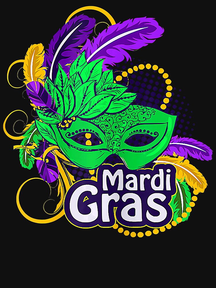 Mardi Gras Tops For Women Mask Feathers Beads NOLA by BrandyBare