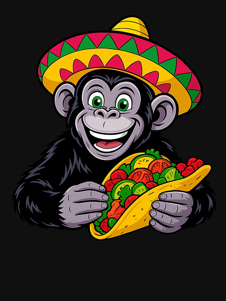 Mexican Bigfoot Sombrero Taco El Squatcho Fun Cinco De Mayo by MOHITSALVI