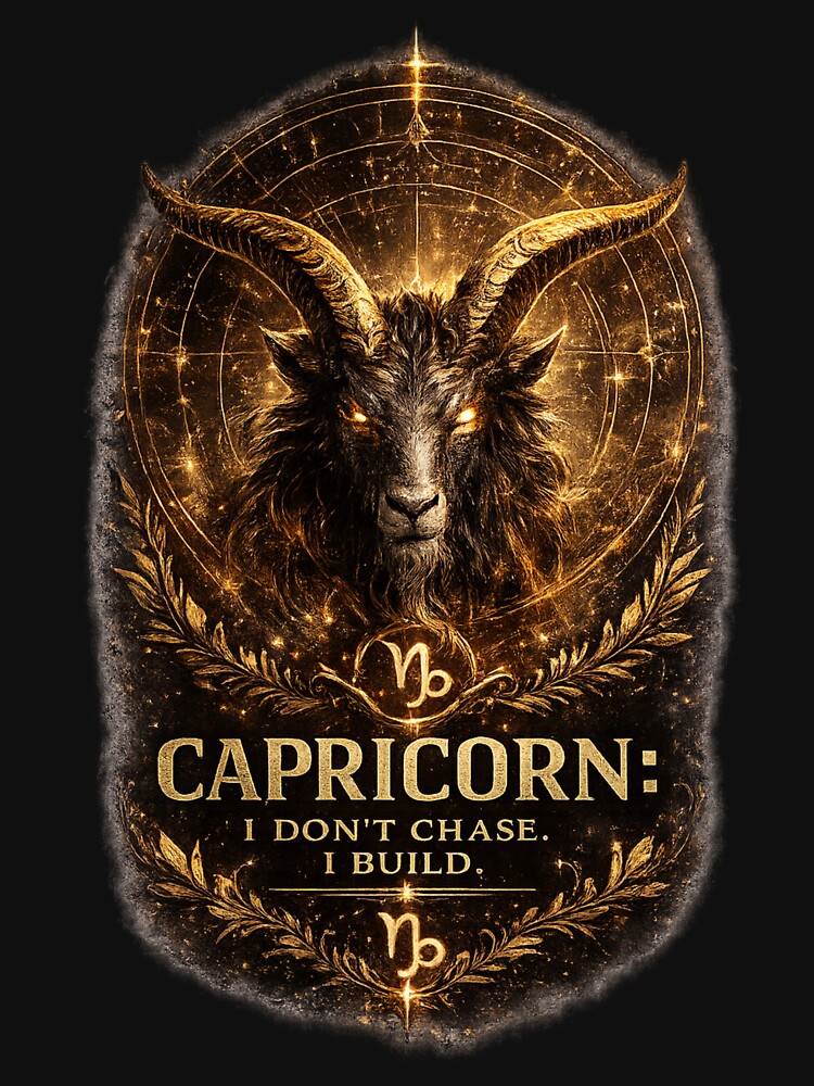 Capricorn Zodiac Gift – I Don’t Chase I Build Capricorn Design by Anyshca