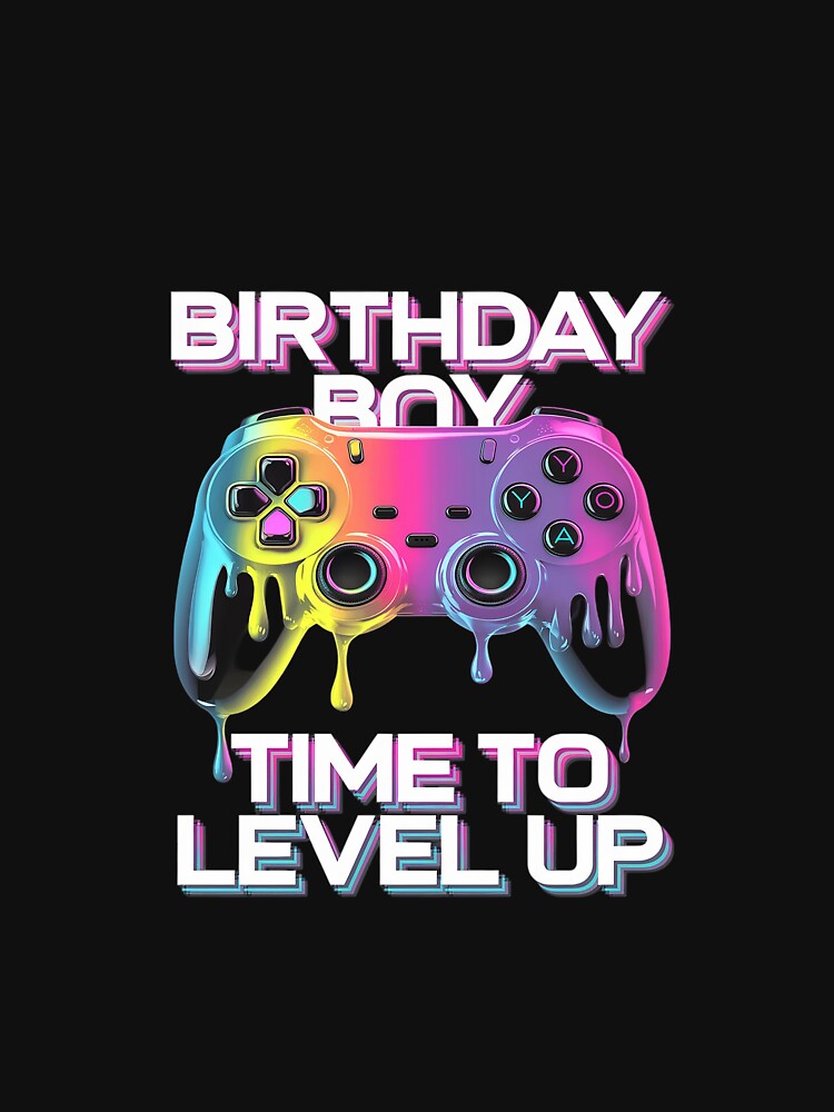 Birthday Boy Time to Level Up Video Game Birthday Party Boys by PowAcademy
