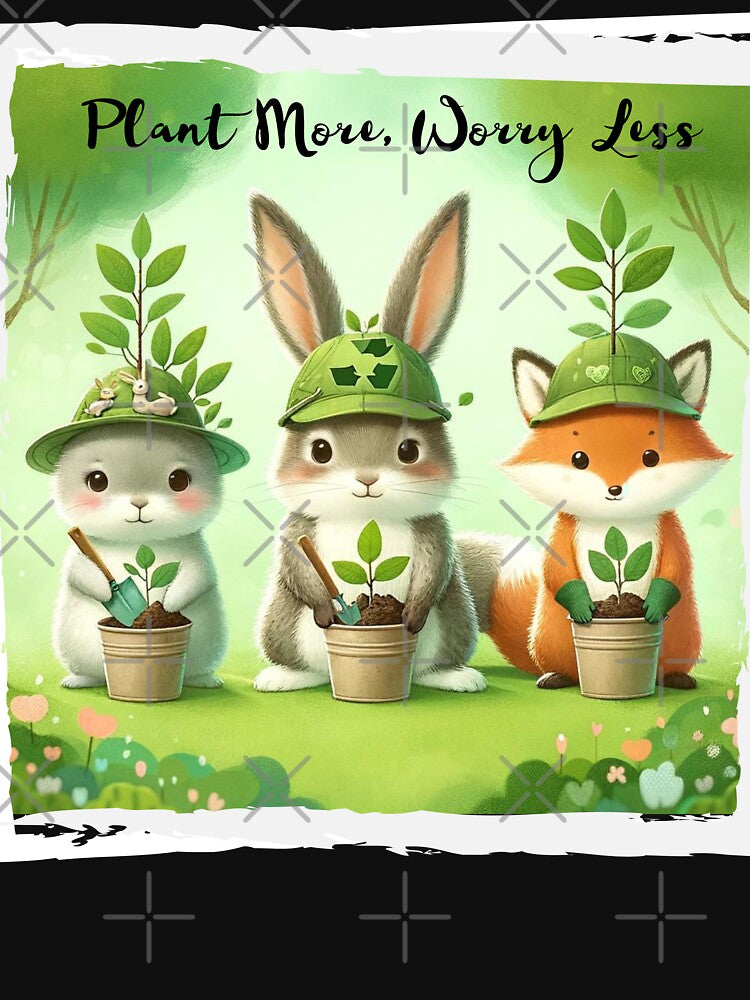 Plant More, Worry Less - Protect Earth - Be the Change for Our Planet by chanyawee