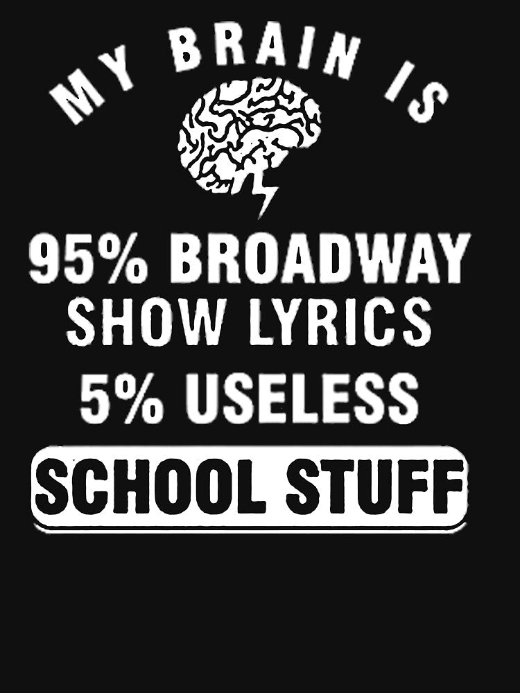 My Brain is 95% Broadway show Lyrics 5% Useless School Stuff by KARDOL