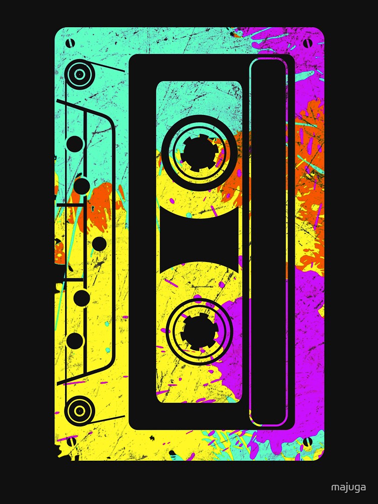 Vintage 80s and 90s Retro Music Cassette Tape by majuga