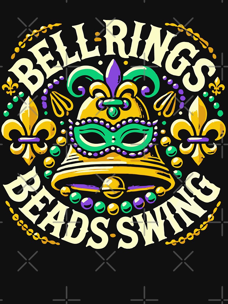 Mardi Gras Bell Rings Beads Swing by LuminOrb