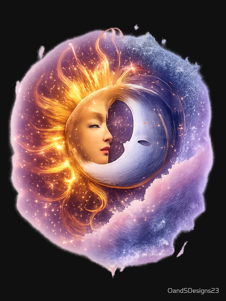 Celestial Sun and Moon Harmony by OandSDesigns23