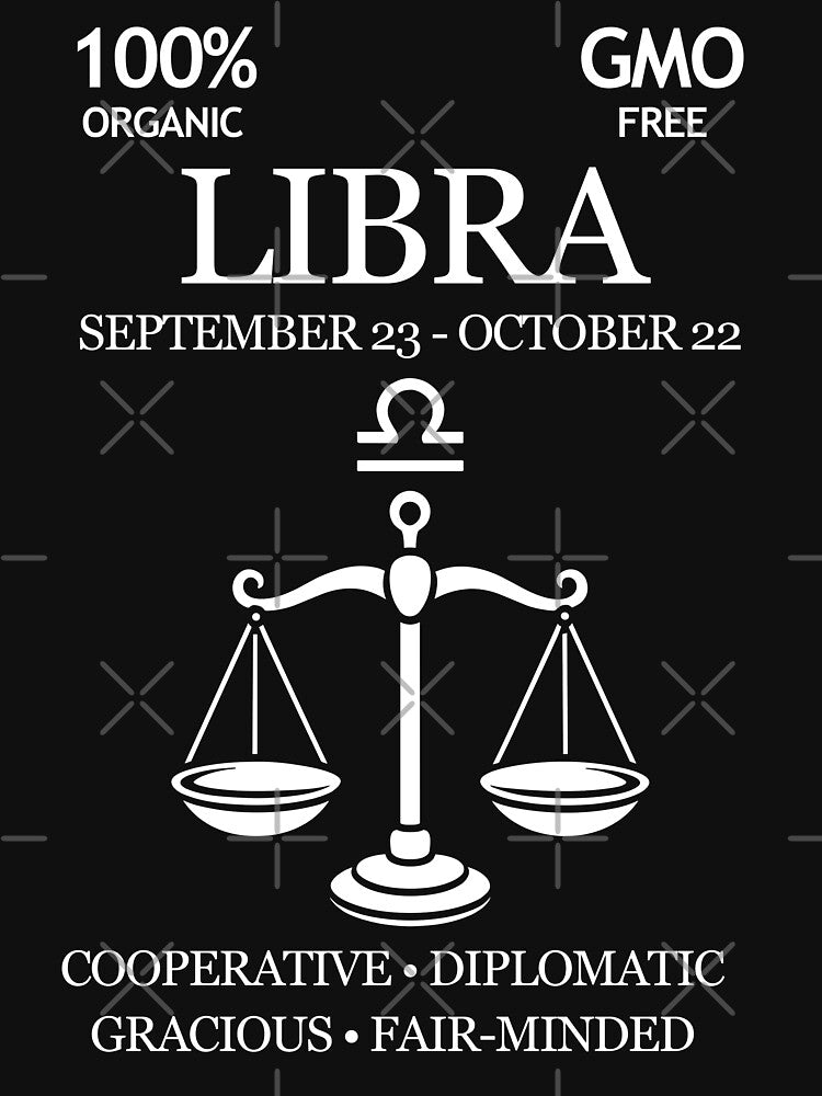 Libra Zodiac Sign Shirt – Stylish Horoscope Design for September & October Birthdays (White) by Artistic-Apex