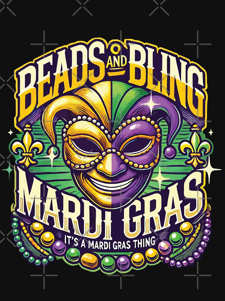 Beads And Bling Mardi Gras Mask Extravaganza by LuminOrb