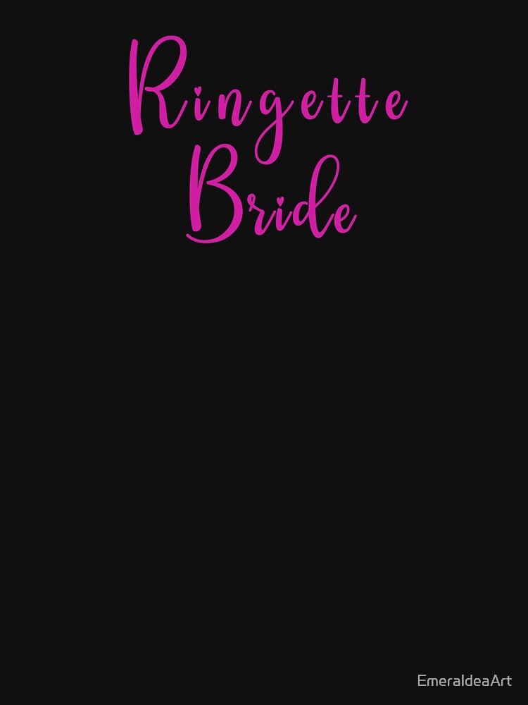 Pinkish Ringette Bride: Embrace Unity and Shine as One with Captivating pink Text by EmeraldeaArt
