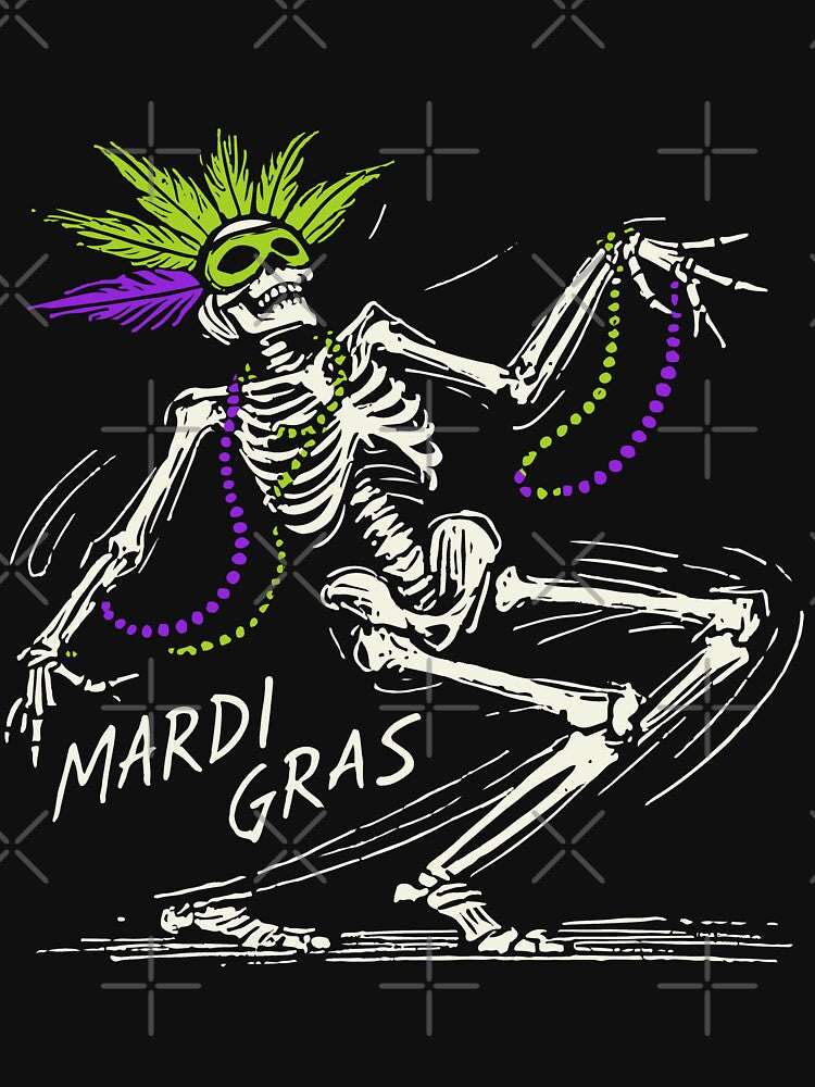 Mardi Gras Skeleton Dance Vibes by LuminOrb