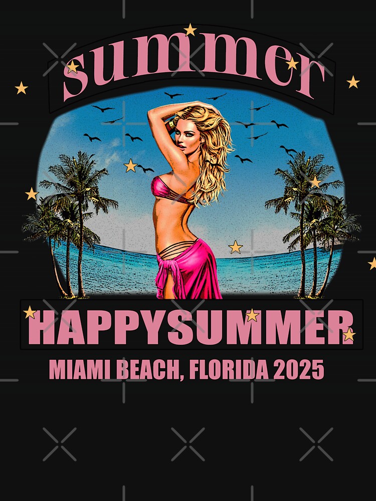 Happy Summer in Miami, Florida by NF Designs Studio DTF