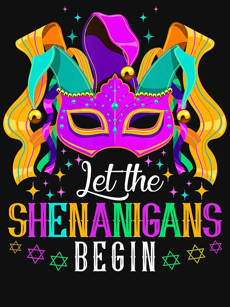 Mardi Gras Mask Women Men Costume Let The Shenanigans Begin by BrandyBare
