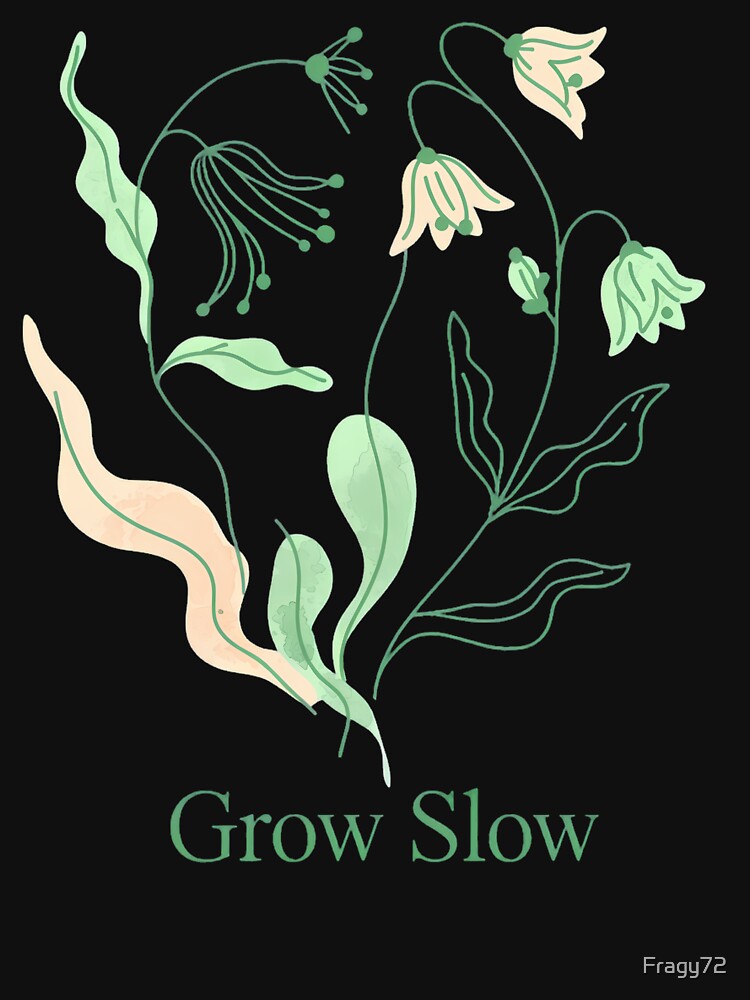 Grow Slow Botanical Minimalist Line Art by Fragy72