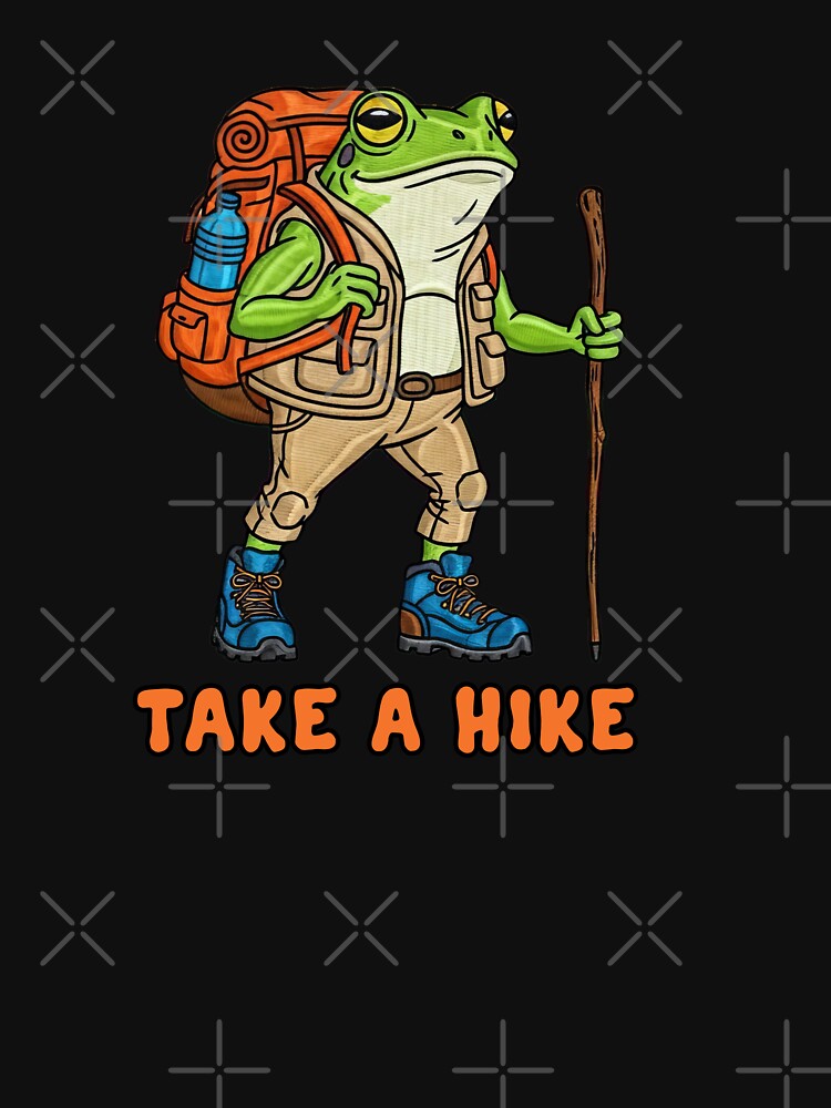 Frog Hiker with Backpack by TeeARTHY