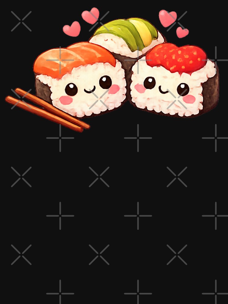 Cute Valentine Sushi Couple – Kawaii Sushi Love with Hearts by MeghannsMinimalMeals