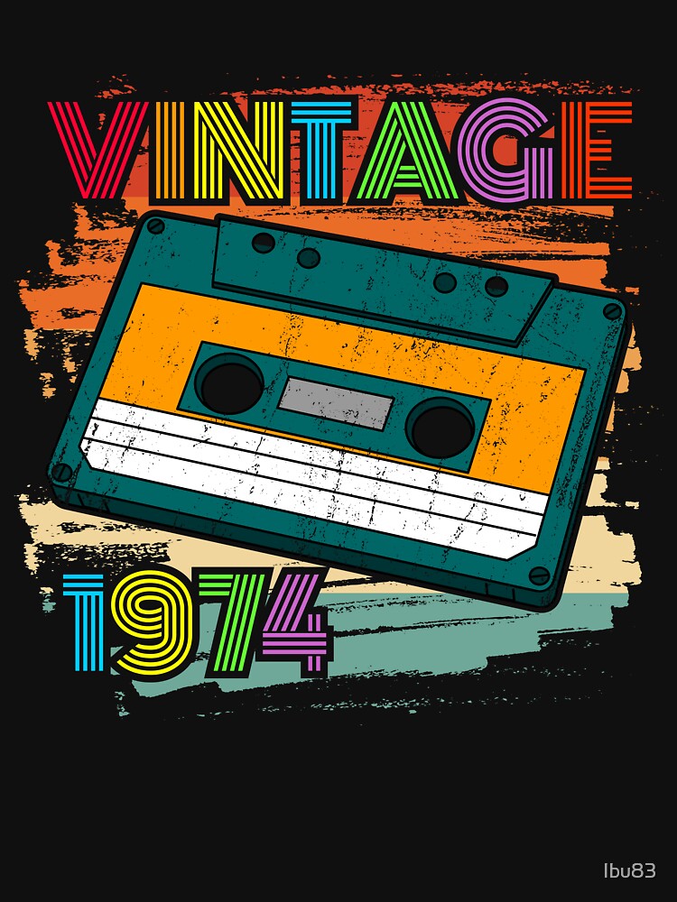 awesome since 1974 Retro Cassette Tape 48th Birthday by Ibu83