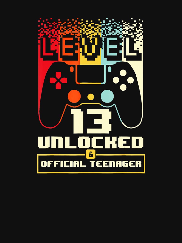 Level 13 Unlocked Official Teenager Gamer Birthday by FGTV2021