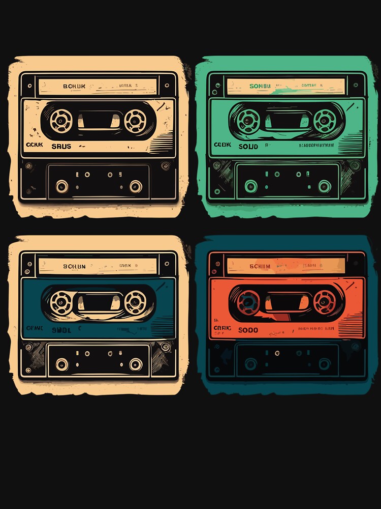 Vintage cassette tapes Retro Mix Tape 80s Old School Playlist by Easy-Logo