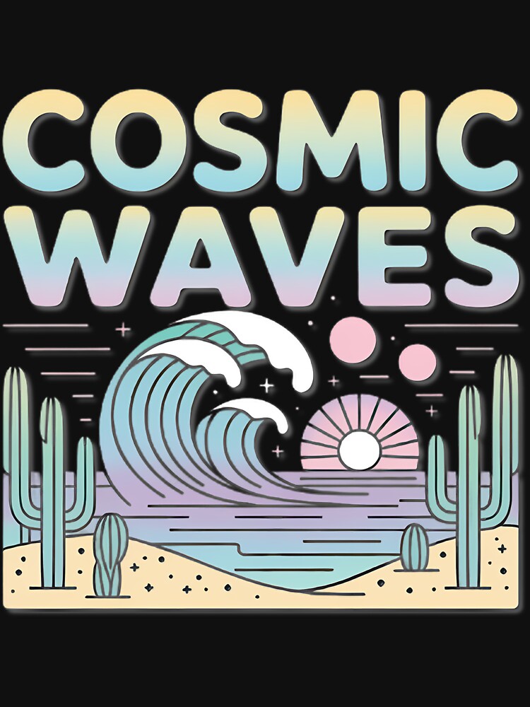 Cosmic Ocean Vibes Desert Sunset Retro Wave by Christopher Finley