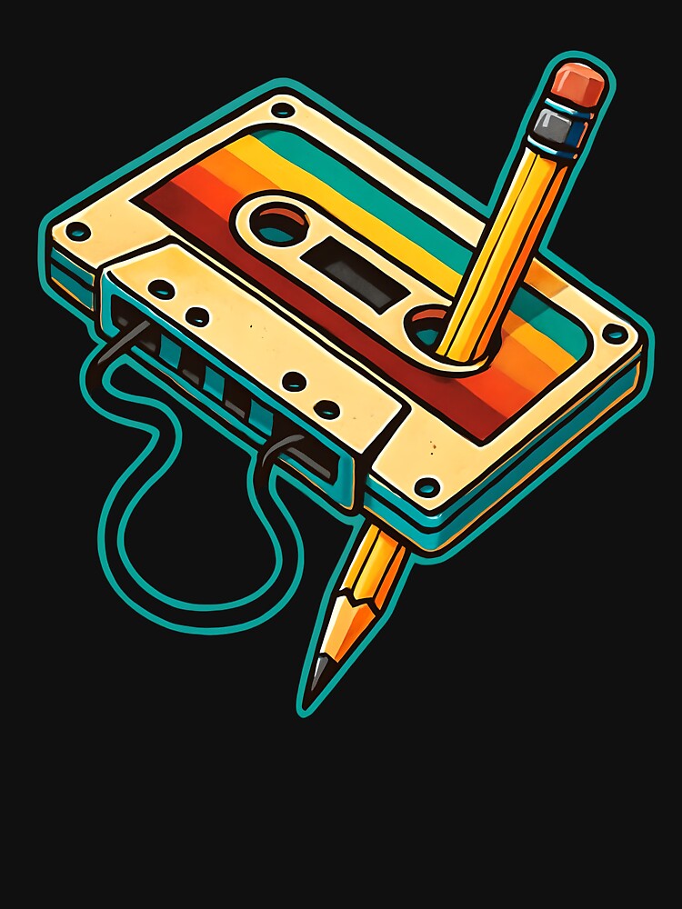 Cassette + Pencil = 80s Problem Solver by theThreadzone