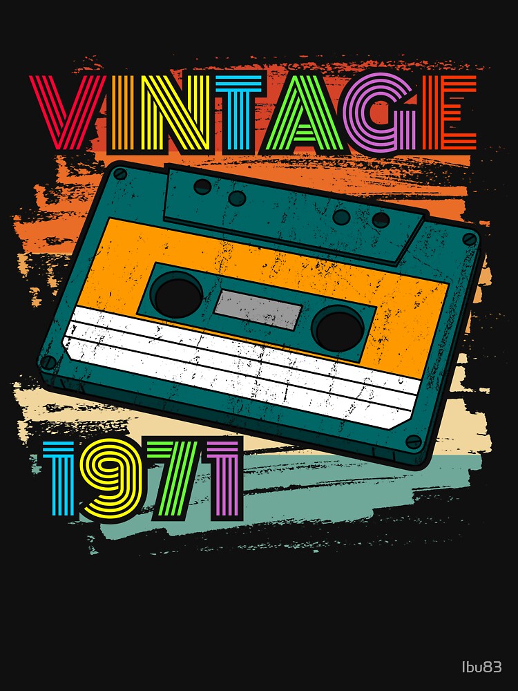 Vintage 1971 Retro Cassette Tape 51st birthday by Ibu83