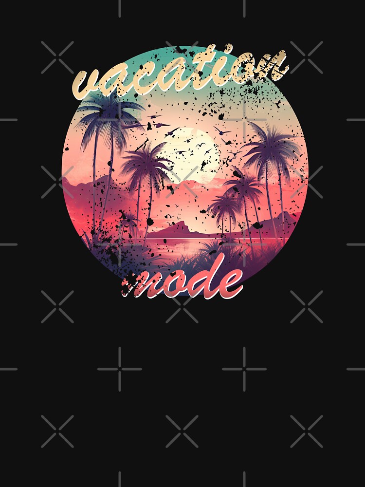Vacation mode colorful sunset by TeePulseMania