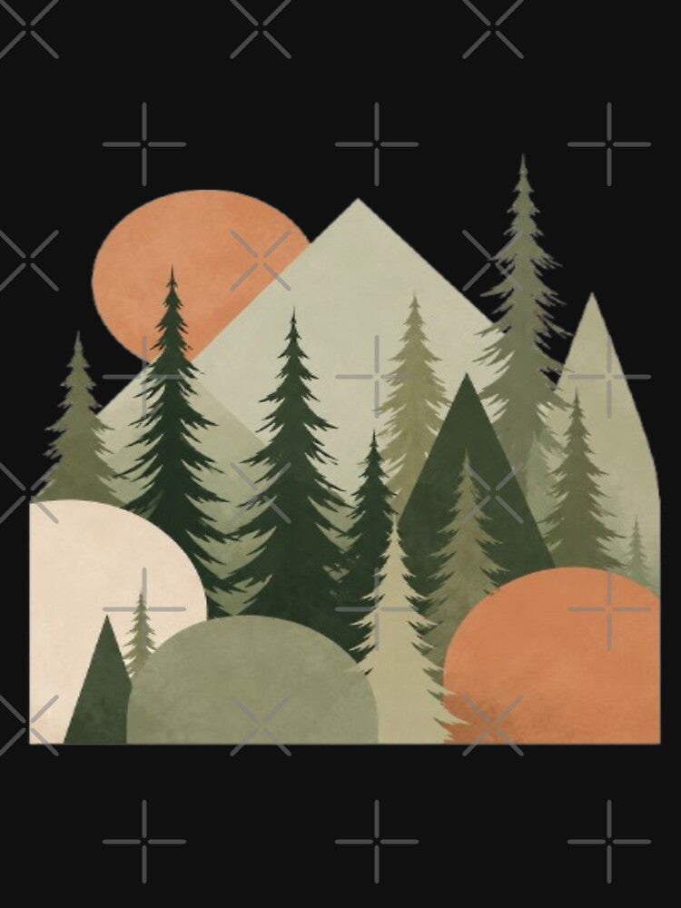 The Urban Explorer | Celestial Moon Phase Mountain Peak Aesthetic by The Urban Explorer