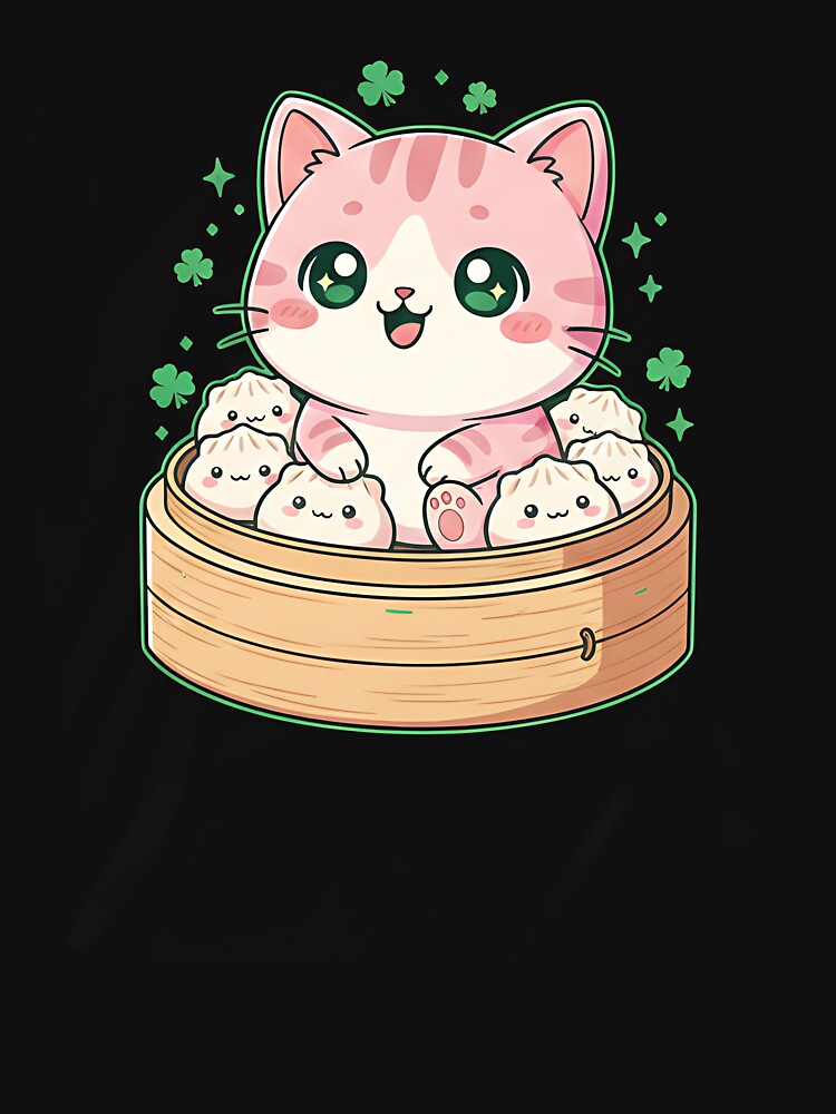 Lucky Kawaii Dim Sum Cat by yaginoie