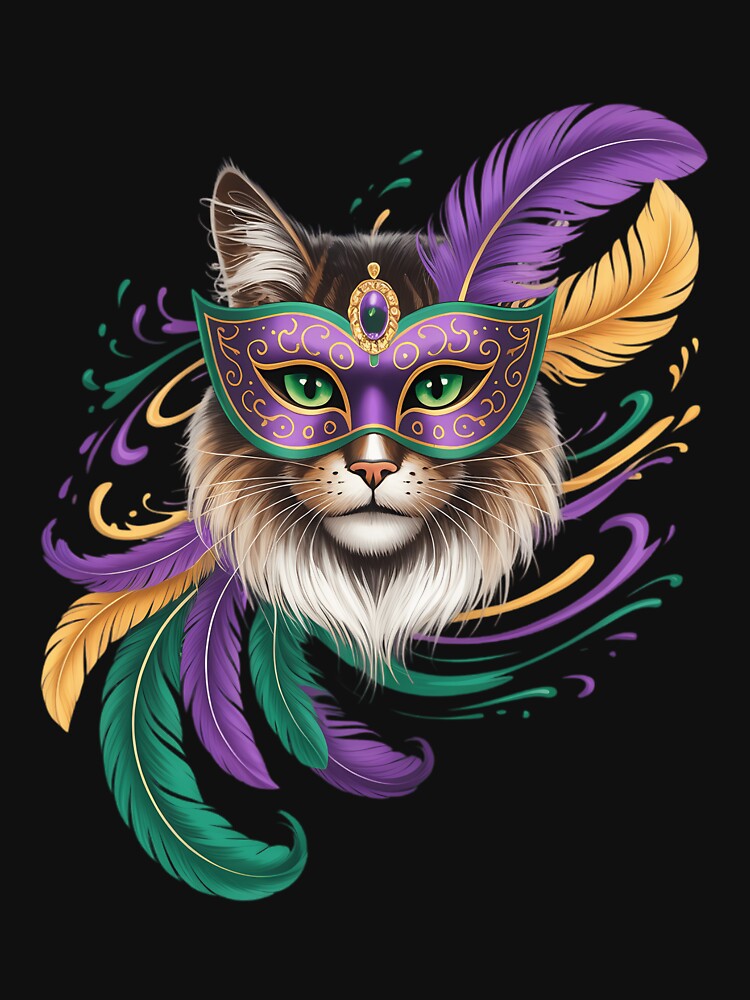 Mardi Gras Cat Mask by JonathalIngham