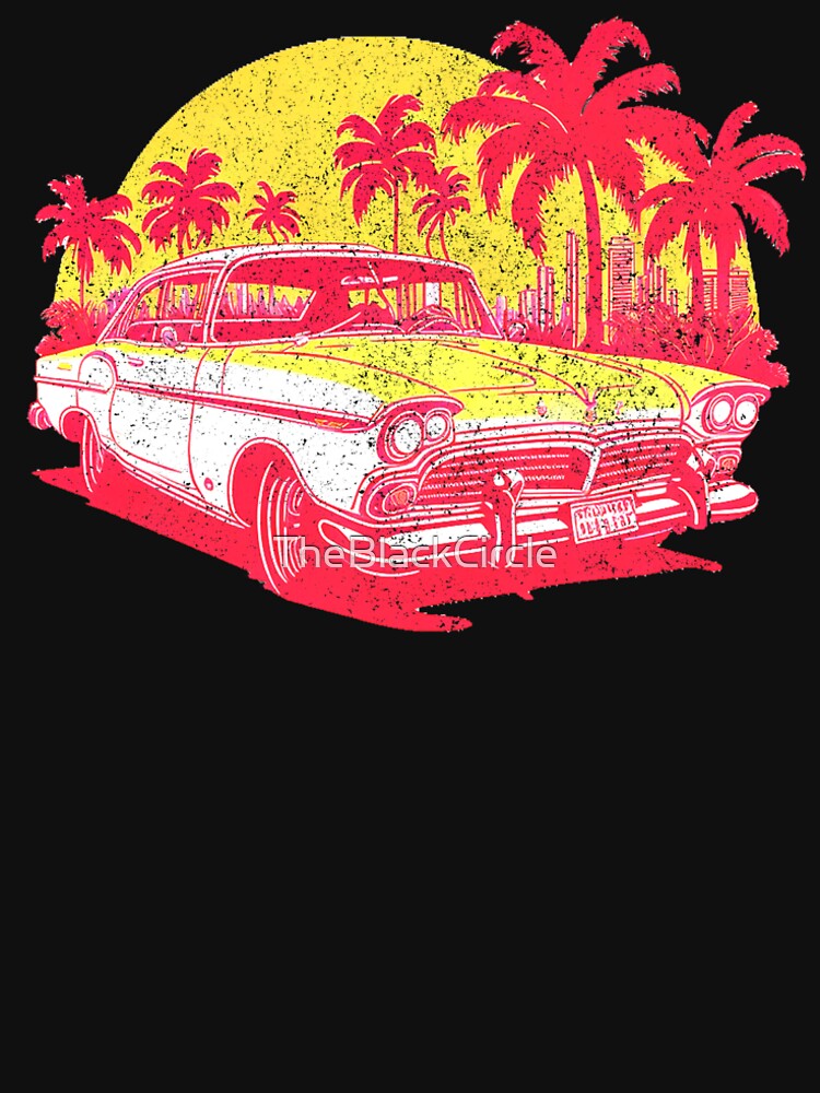 Vintage car ,Sunset on the Beach , Vacation time by TheBlackCircle