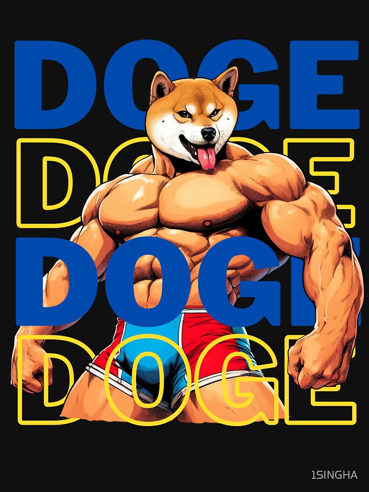 Muscle Dogecoin,Doge coin meme,shiba inu,manga meme,Doge coin by 1SINGHA