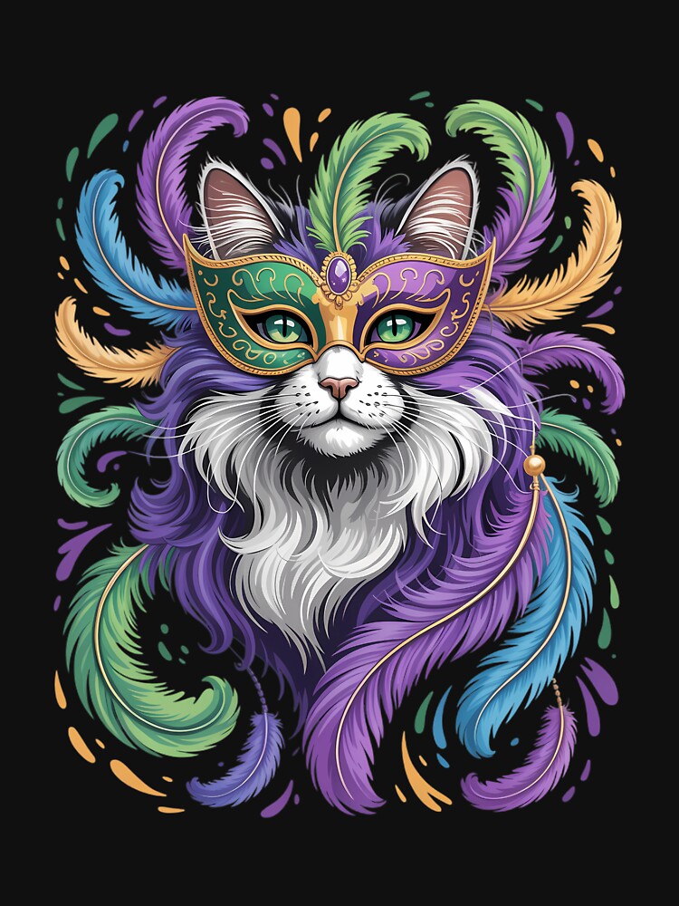 Mardi Gras Cat Mask by Morphologiona