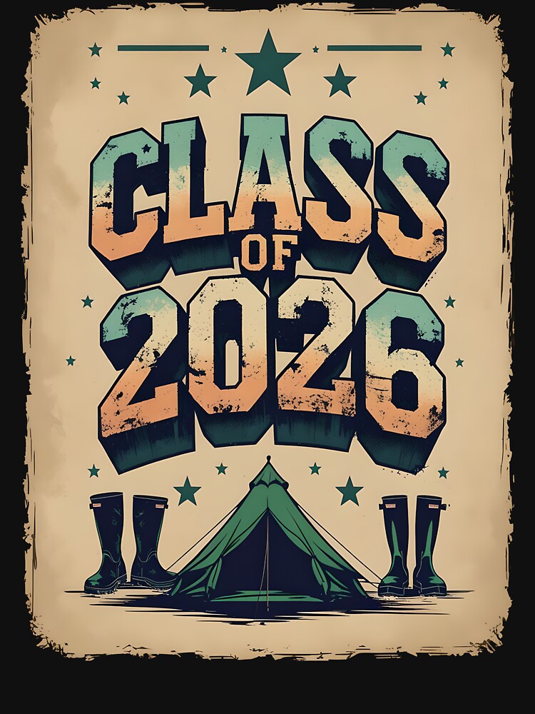"Class of 2026" Outdoor Adventure Grunge Graduation by DarylWelsh2024