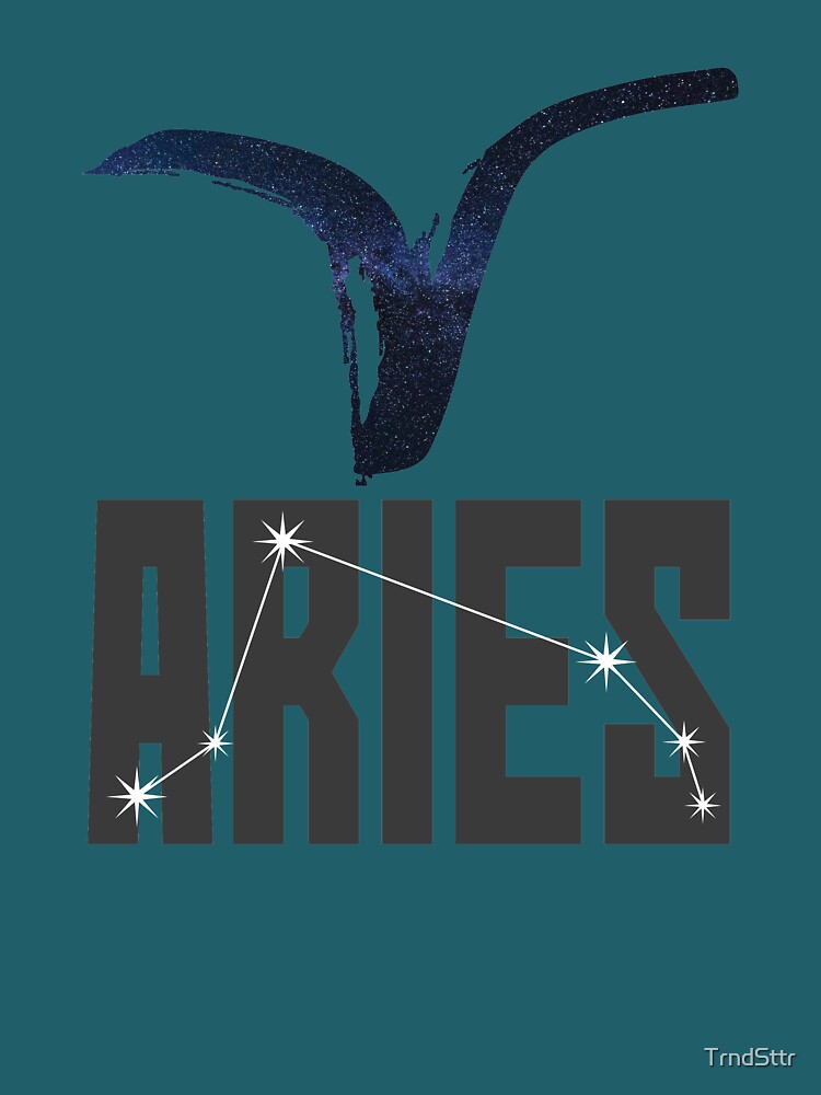 Aries Birthday Gift with Zodiac Sign Constellation and Symbol by TrndSttr