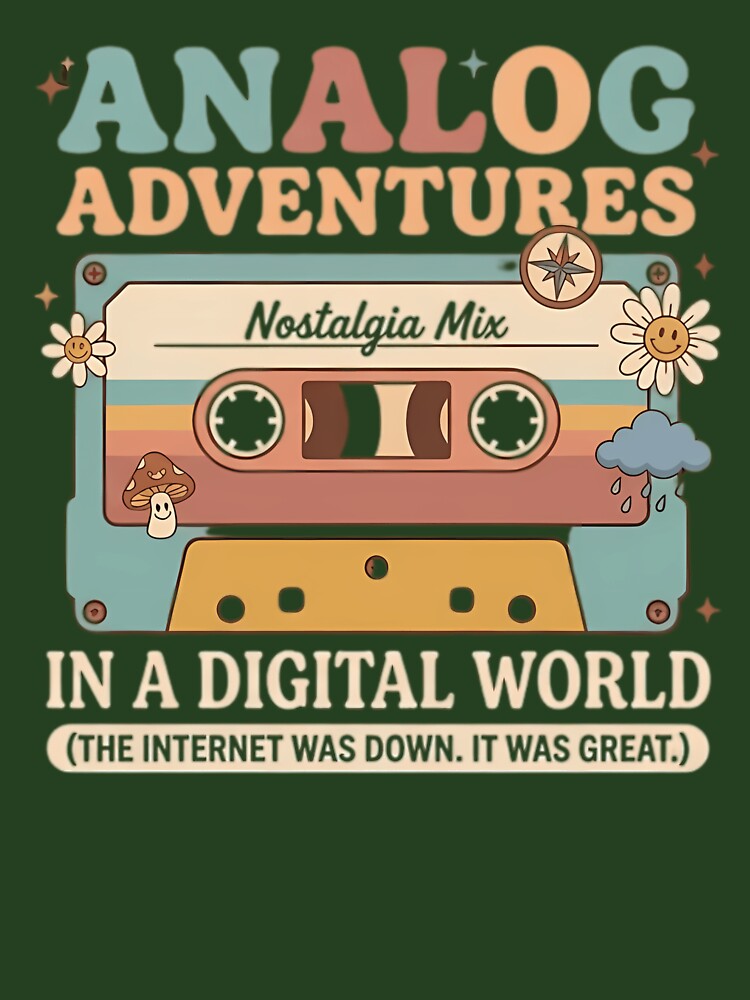 Analog Adventures  Nostalgia Cassette Retro Design 20 by FunkyBirdPrints