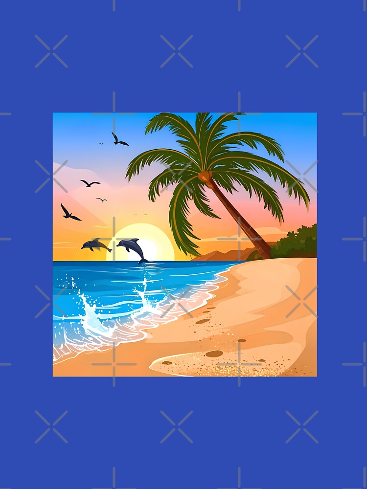 Dolphin in the sea sunset by Creative Visualize