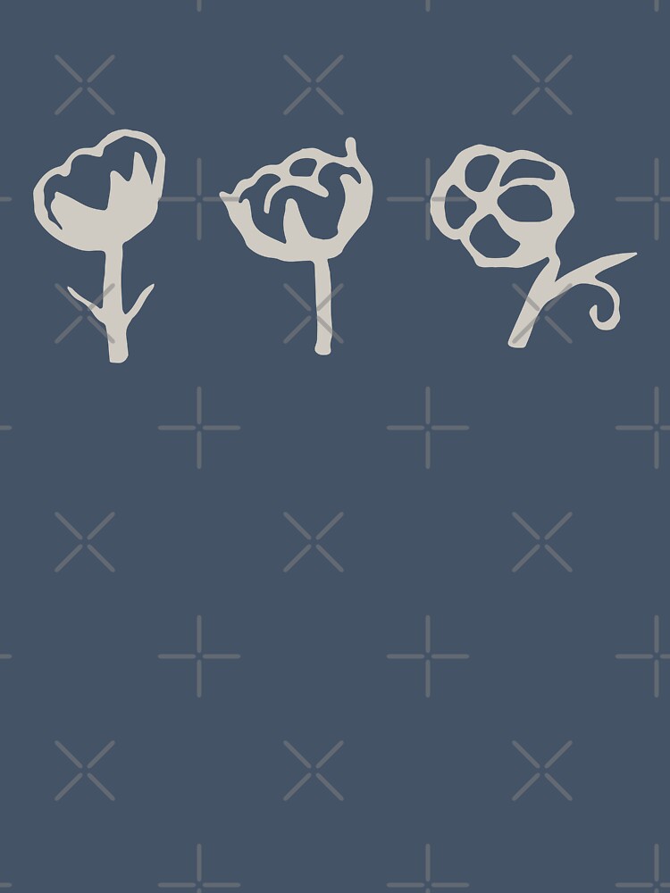 Minimal cotton plant in line art style by SO-studio-art