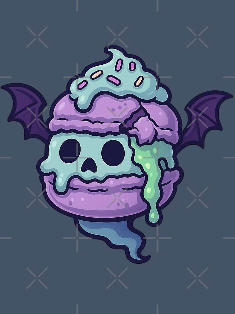 Ghostly Macaron Familiar – Cute Pastel Spooky Dessert by Soft rot studio