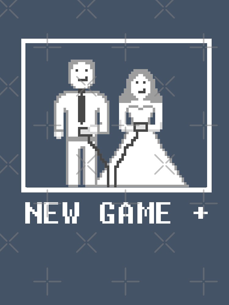 New Game Plus 8bit Video Game Bride and Groom Game Over Parody by wenarts