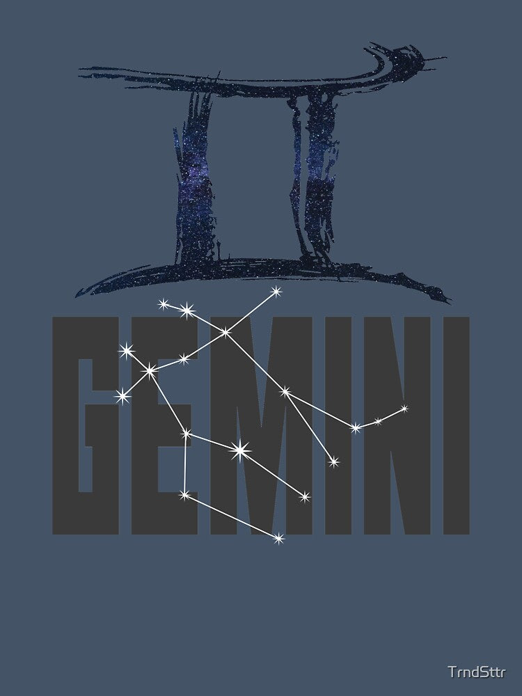 Gemini Birthday Gift with Zodiac Sign Constellation and Symbol by TrndSttr