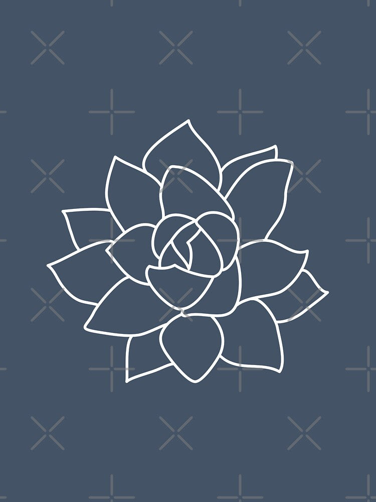 Minimalist Succulent Echeveria Line Art by RPuniquedesigns
