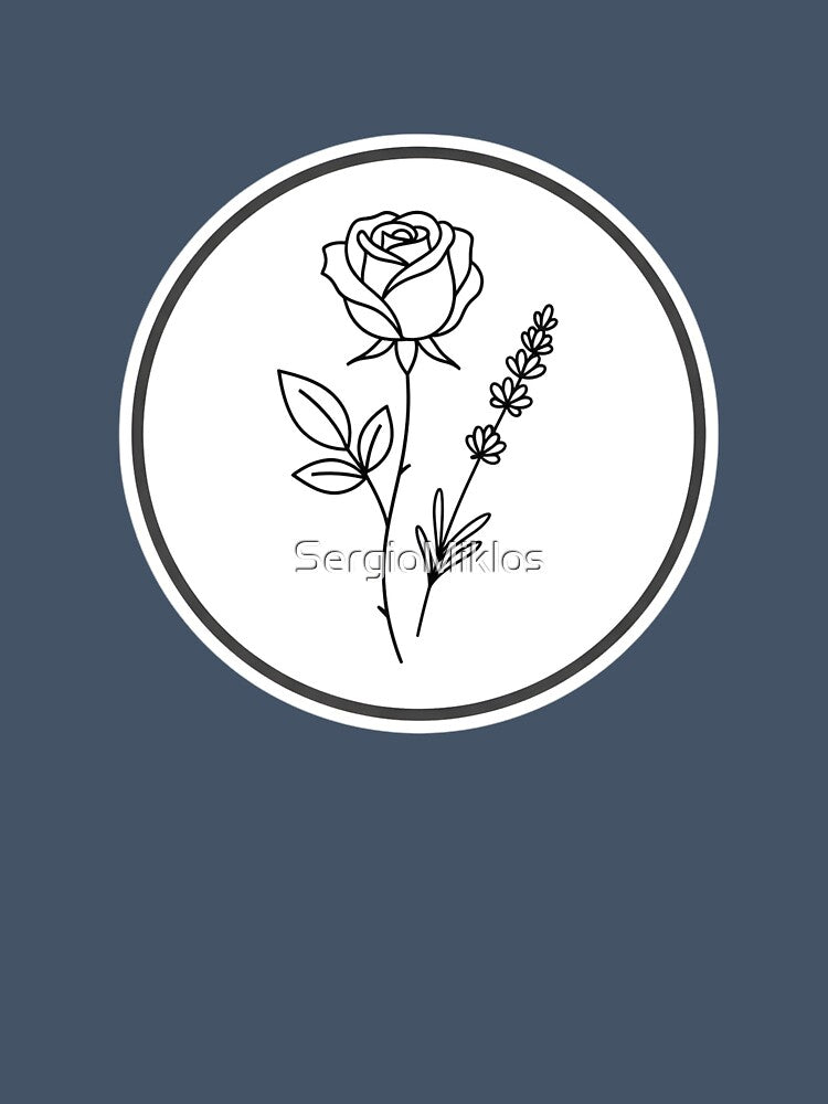 Minimalist Elegant Flower Line Art | Aesthetic Black and White Floral Sticker | Modern Single Line Drawing | Botanical Nature Graphic by SergioMiklos
