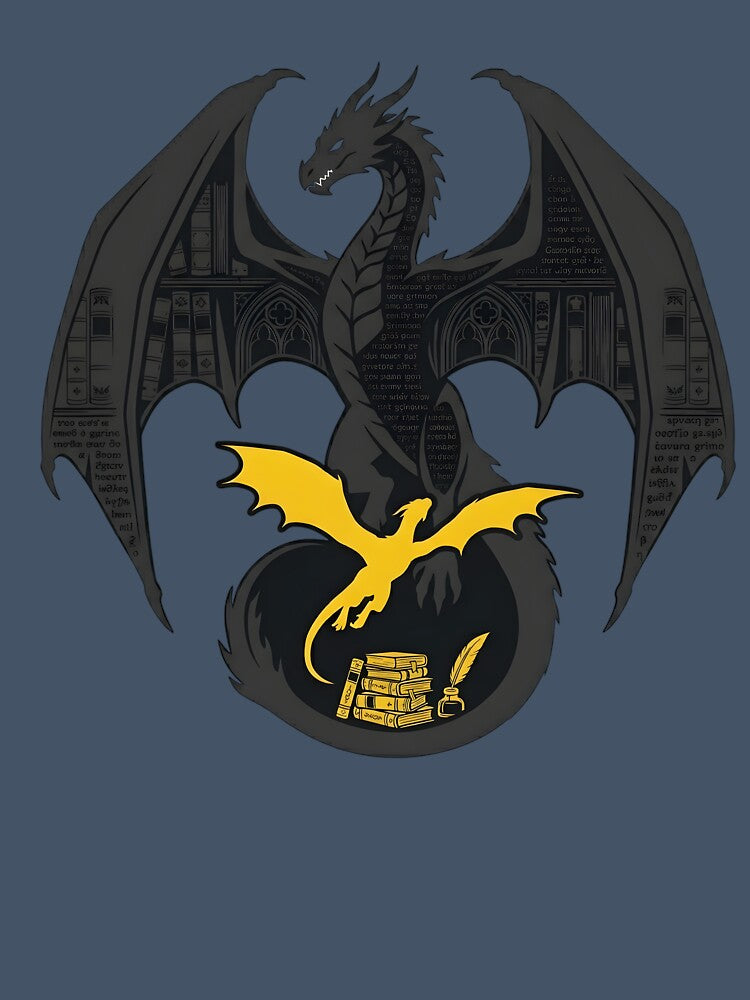 Dragon Book Hoarder Dark Academia Fantasy Library by auxincaftan0o