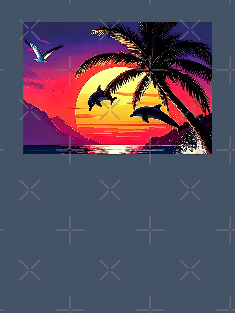 Dolphins and sunset by Creative Visualize