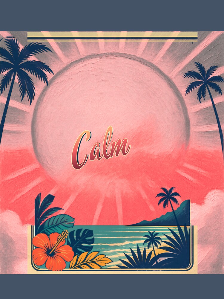 Vintage Calm Tropical Sunset Pastel by TrinovaCreates