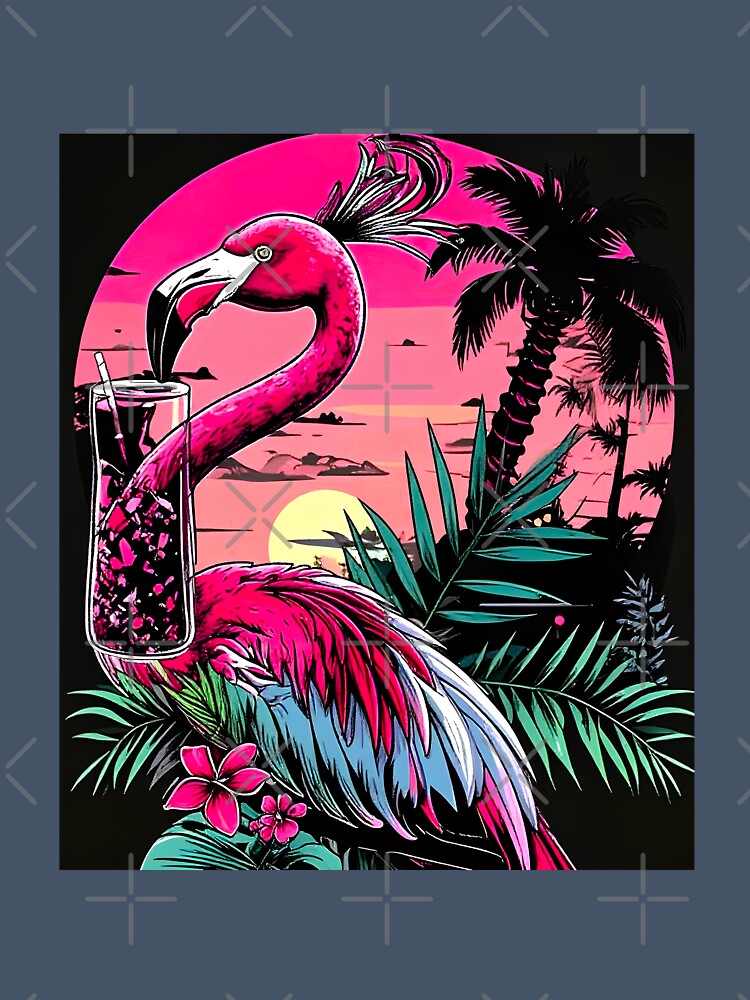 A flamingo with tropical drink by Creative Visualize