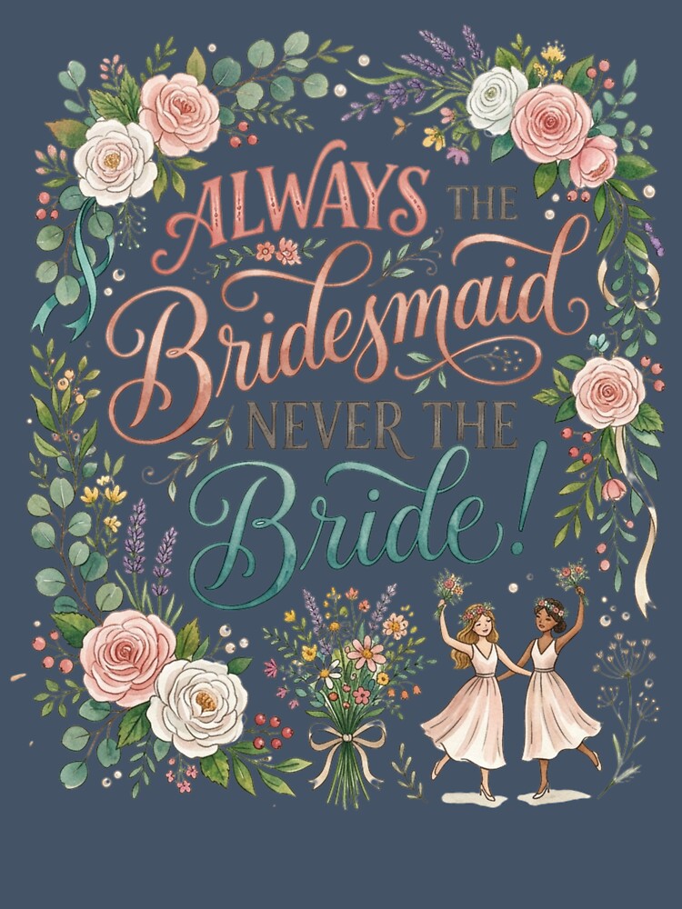 Always The Bridesmaid Never The Bride Floral by Flirt-Teez