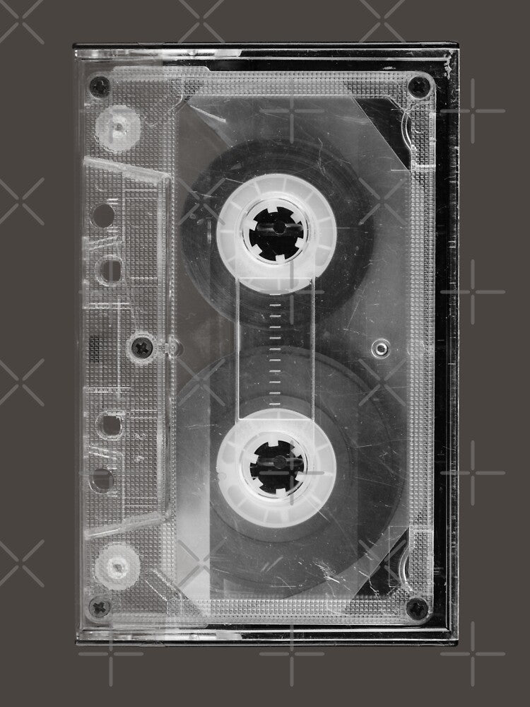 80s Transparent Cassette Tape For Retro Music Lovers And Musicians - Cassette Deck by Funwithmusic