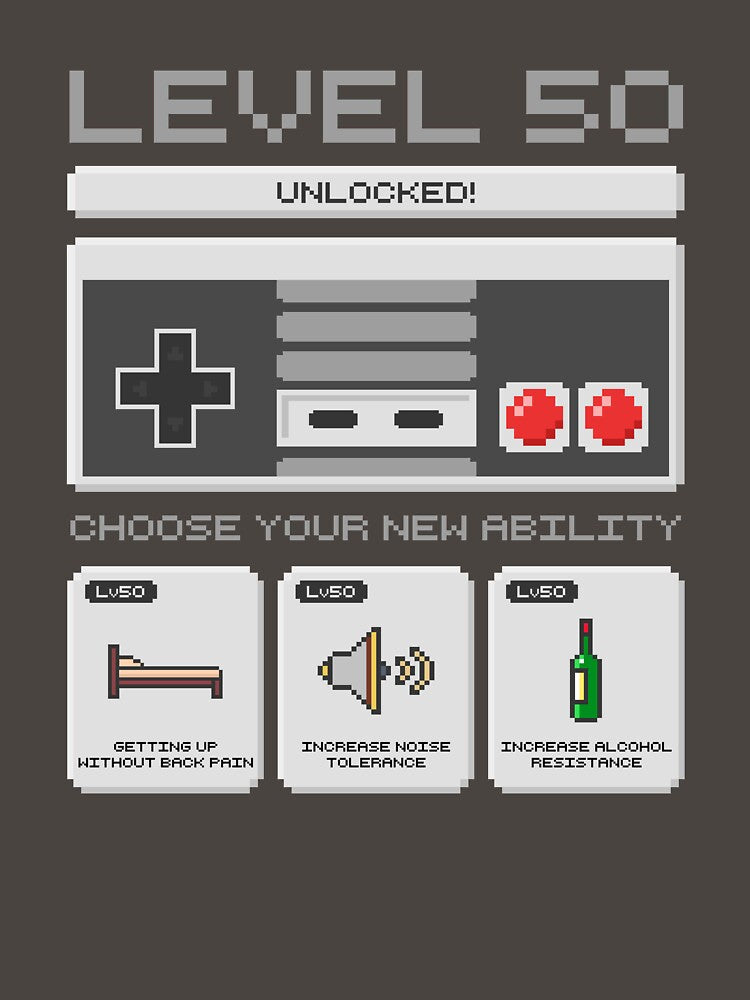 Level 50 Unlocked 50 Birthday Gamer Gift by Anti-Style